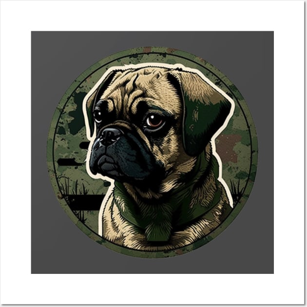 Puggle Camouflage Motif Wall Art by Mike O.